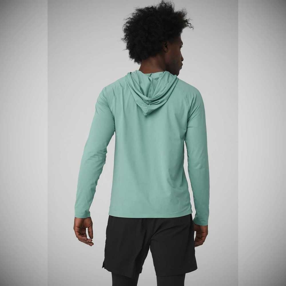 Ropa De Abrigo Alo Yoga Idol Encapuchado Runner Hombre Azules | MX-50PQYU