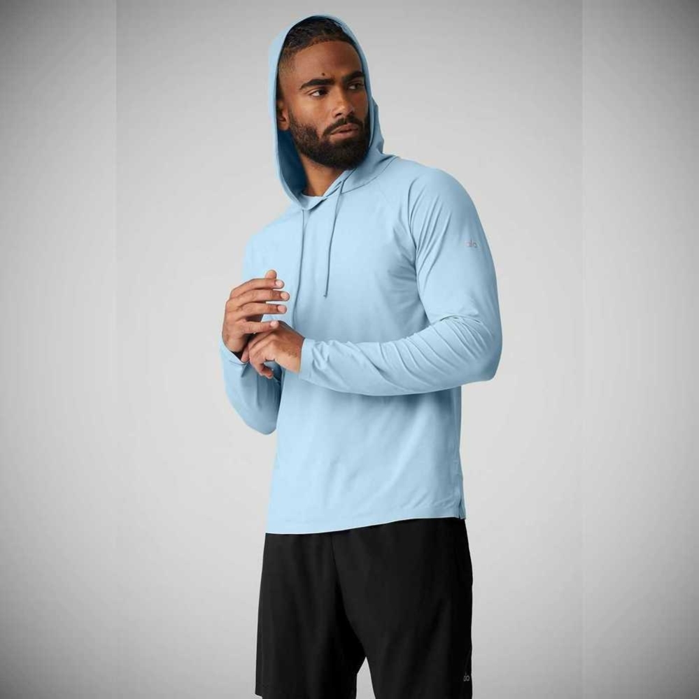 Ropa De Abrigo Alo Yoga Idol Encapuchado Runner Hombre Azules | MX-58VIJX