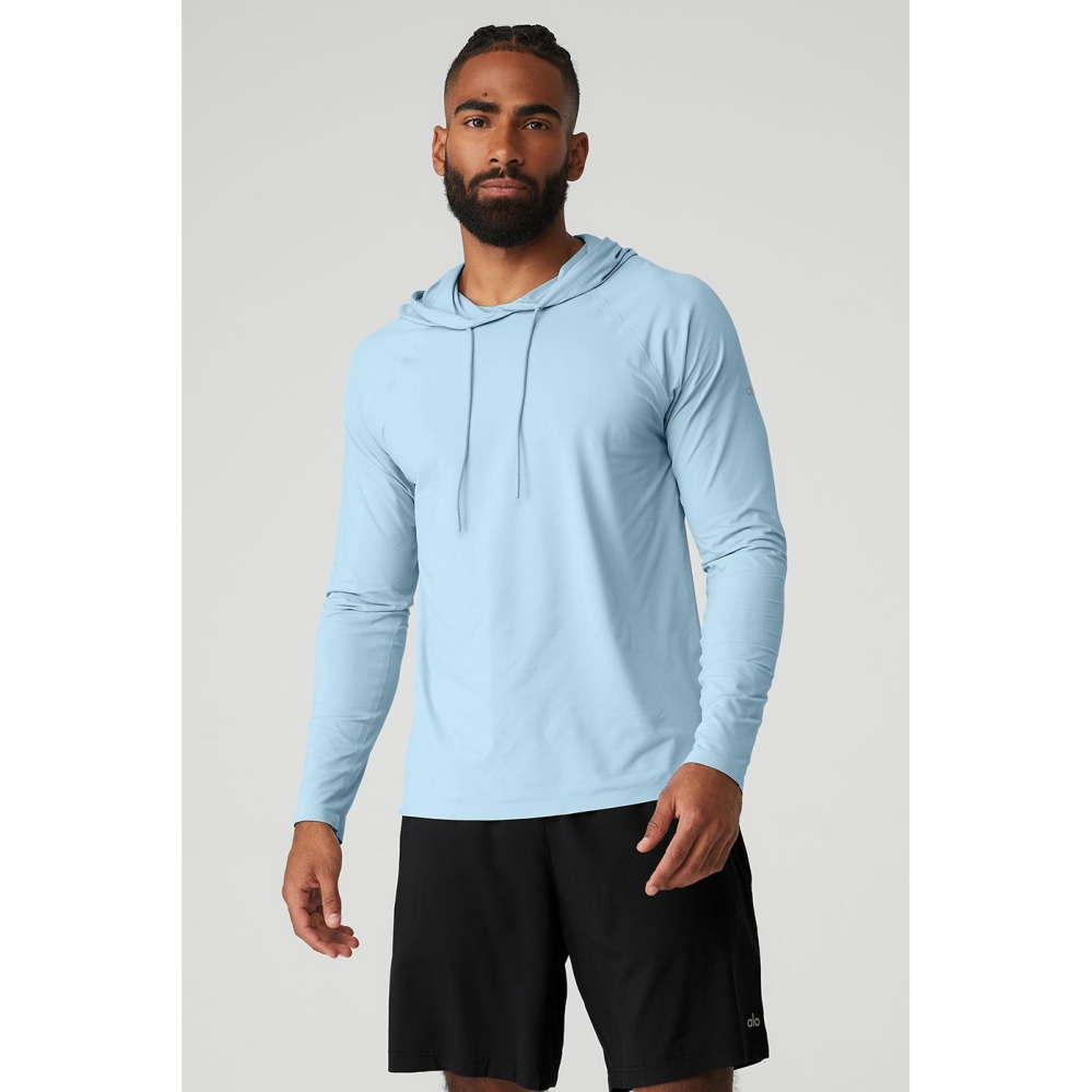 Ropa De Abrigo Alo Yoga Idol Encapuchado Runner Hombre Azules | MX-58VIJX