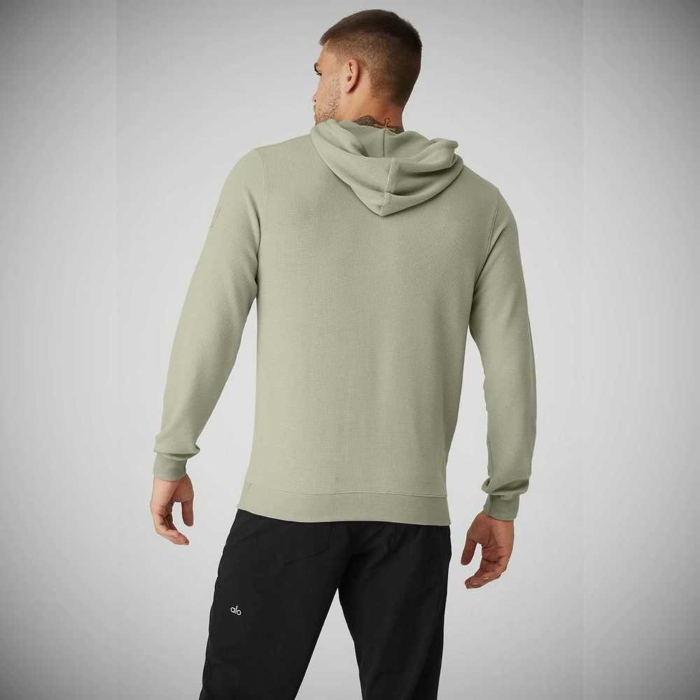 Ropa De Abrigo Alo Yoga Micro Waffle Fast Break Hombre Grises | MX-02BZOV