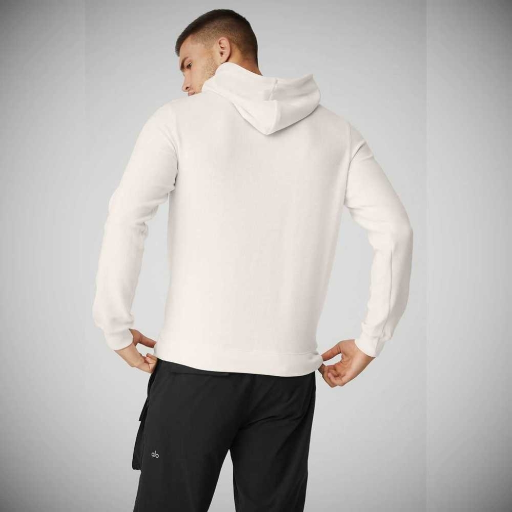 Ropa De Abrigo Alo Yoga Micro Waffle Fast Break Hombre Blancos | MX-14AFNS