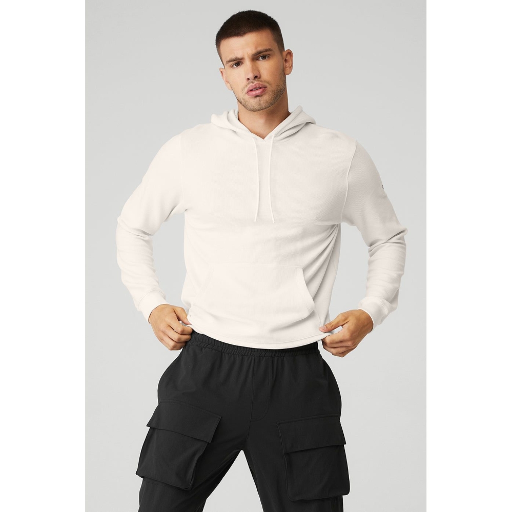 Ropa De Abrigo Alo Yoga Micro Waffle Fast Break Hombre Blancos | MX-14AFNS