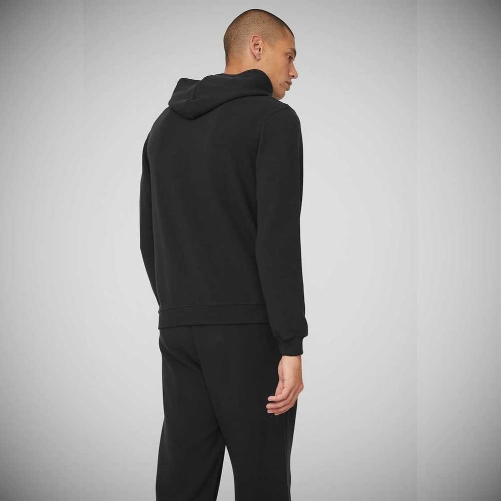 Ropa De Abrigo Alo Yoga Micro Waffle Fast Break Hombre Negros | MX-14XBQY