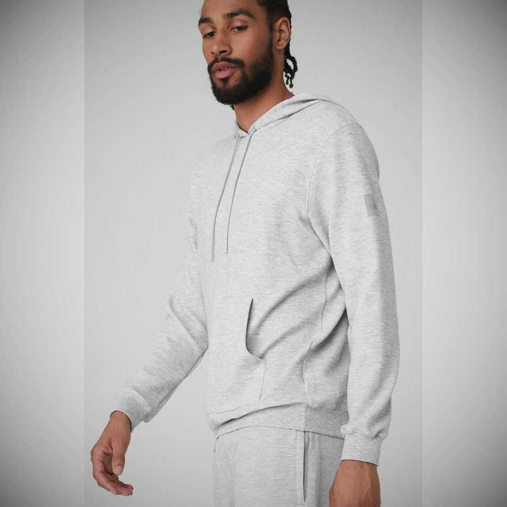 Ropa De Abrigo Alo Yoga Micro Waffle Fast Break Hombre Grises | MX-24WIEG