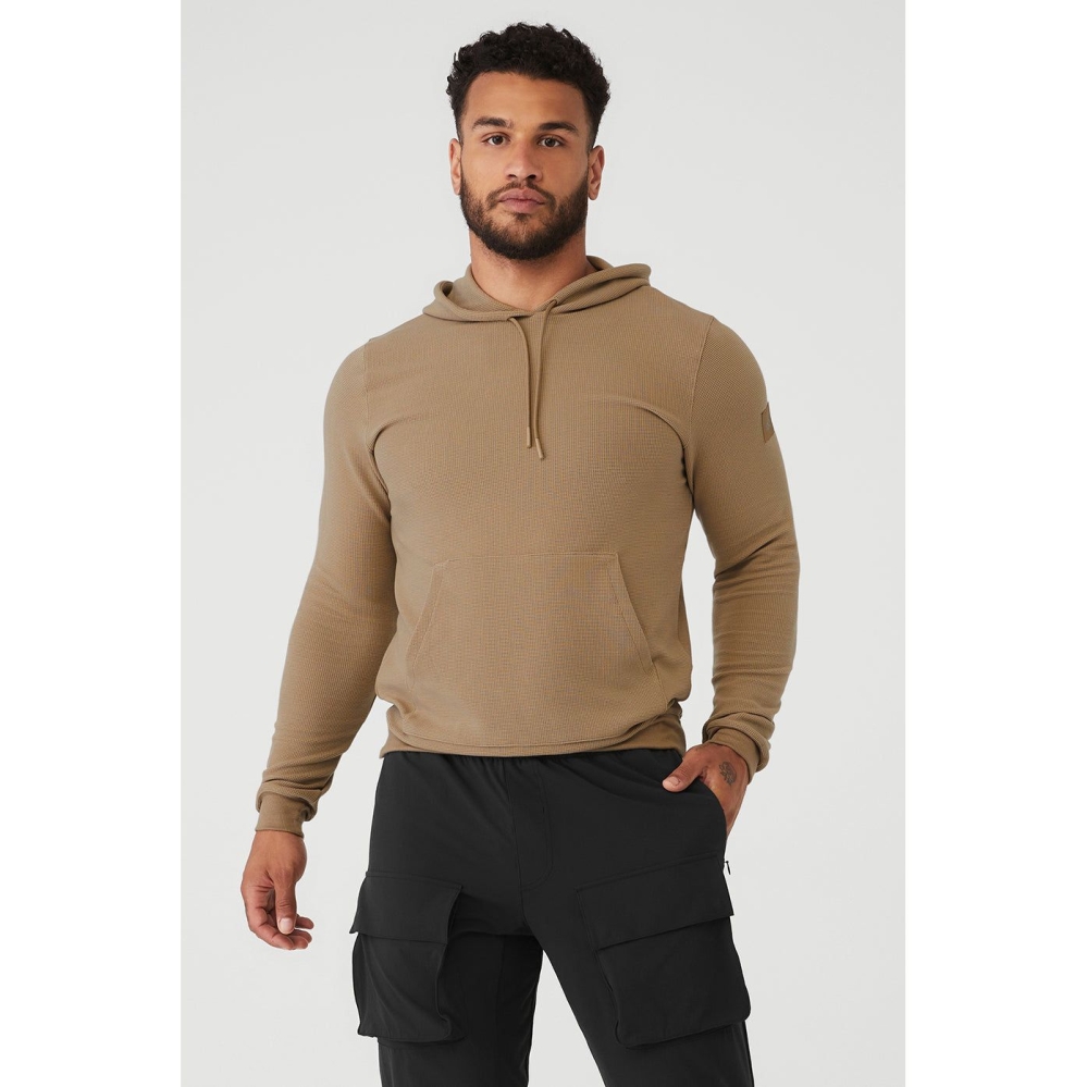 Ropa De Abrigo Alo Yoga Micro Waffle Fast Break Hombre Marrom | MX-37AUCH