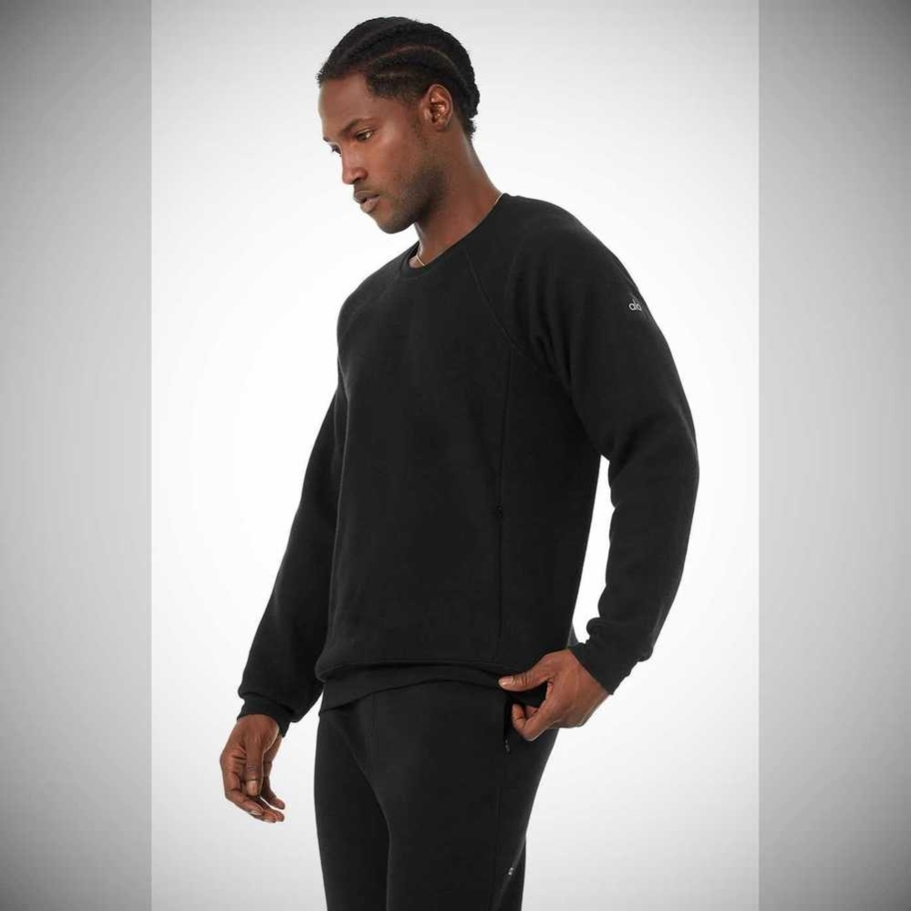 Ropa De Abrigo Alo Yoga Triumph Crew Neck Sweatshirt Hombre Negros | MX-05PTNY