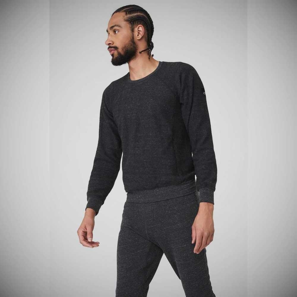 Ropa De Abrigo Alo Yoga Triumph Crew Neck Sweatshirt Hombre Negros | MX-28GFSI