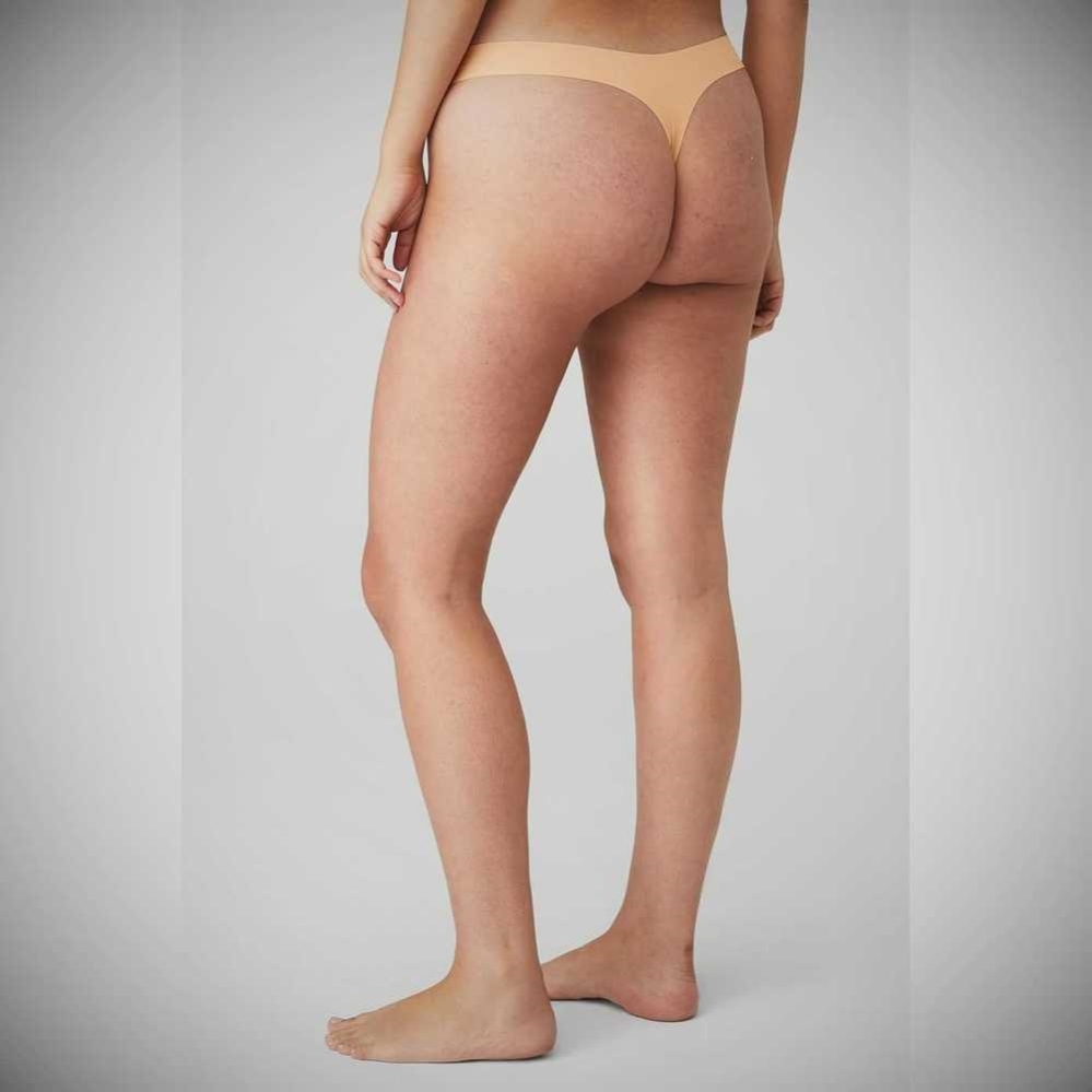 Ropa Interior Alo Yoga Airbrush Invisible Tanga Mujer Champagne | MX-20WTER