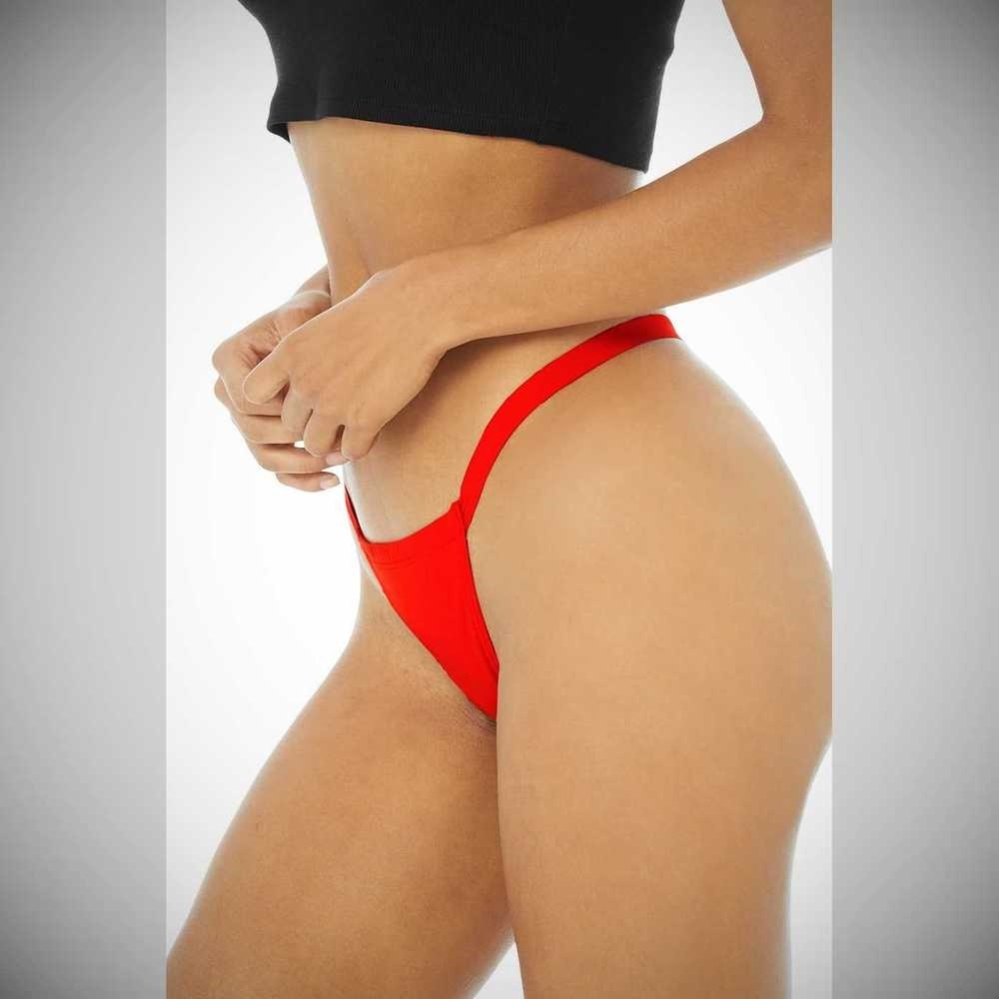 Ropa Interior Alo Yoga Airbrush Invisible String Tanga Mujer Cherry | MX-27MVBR