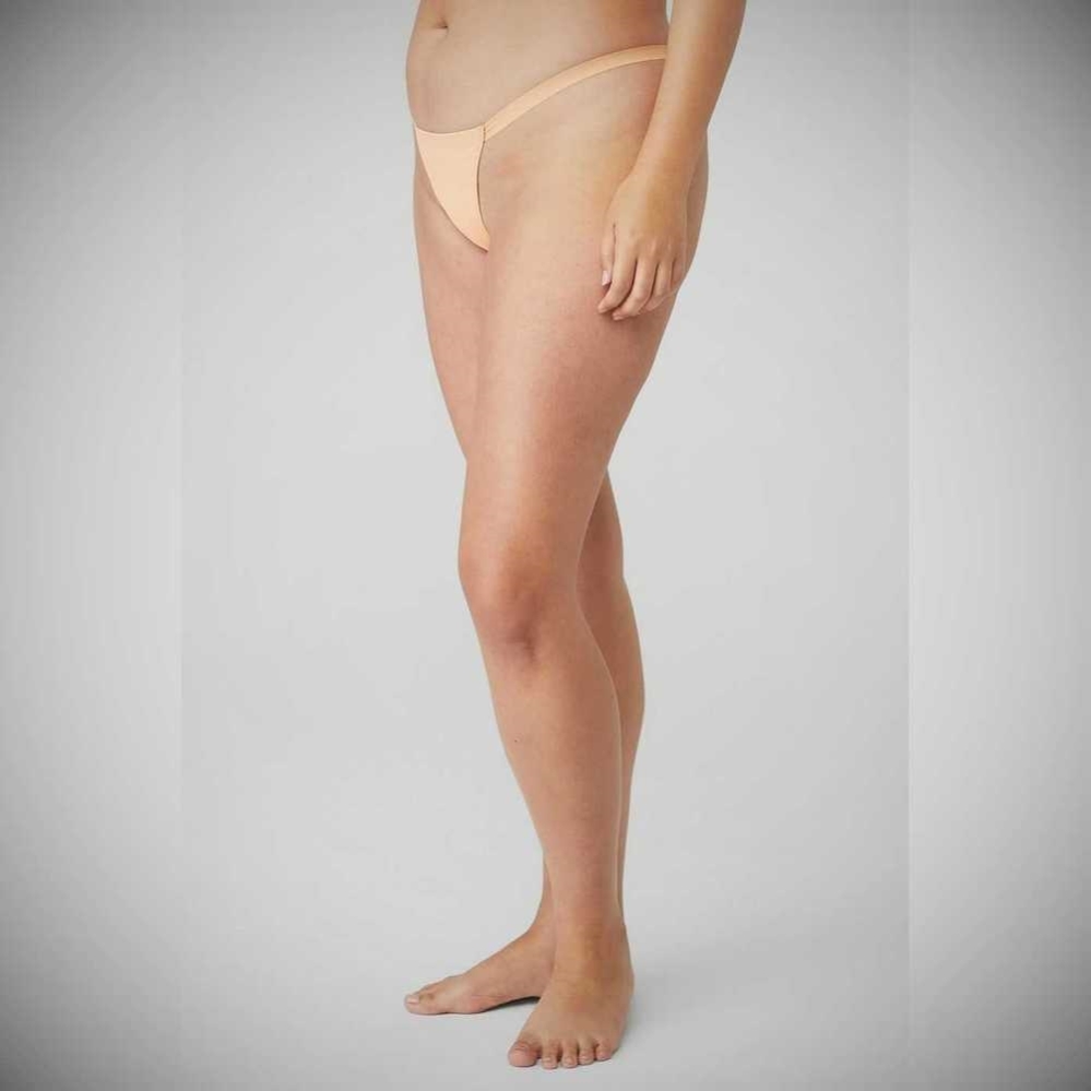 Ropa Interior Alo Yoga Airbrush Invisible String Tanga Mujer Champagne | MX-38MFJW