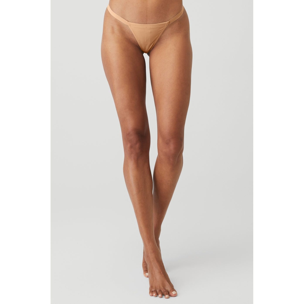 Ropa Interior Alo Yoga Airbrush Invisible String Tanga Mujer Champagne | MX-38MFJW