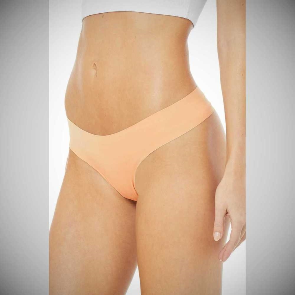 Ropa Interior Alo Yoga Airbrush Invisible Cheeky Mujer Champagne | MX-51PMLV