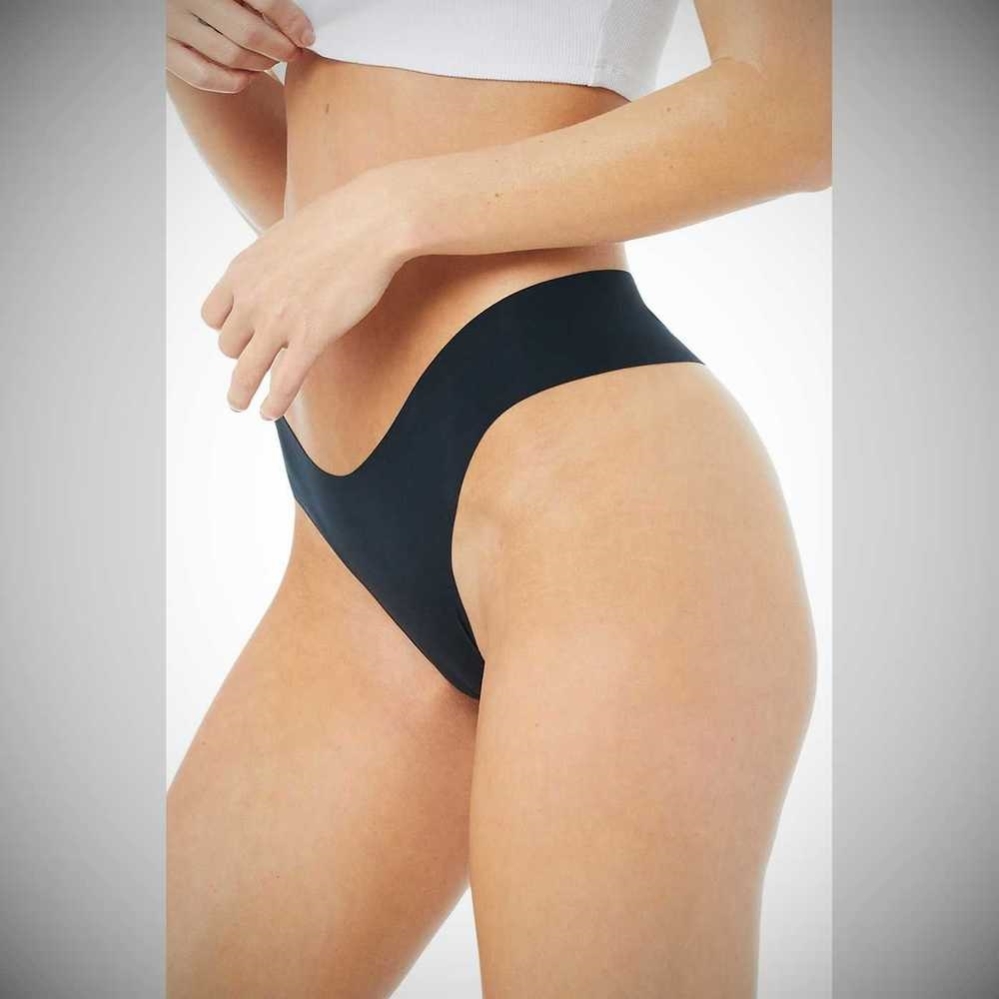 Ropa Interior Alo Yoga Airbrush Invisible Cheeky Mujer Negros | MX-69QTYP