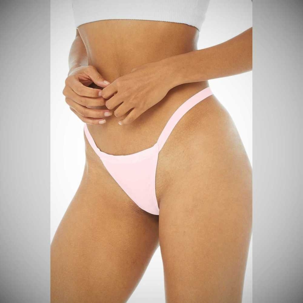 Ropa Interior Alo Yoga Airbrush Invisible String Tanga Mujer Rosas | MX-69YRCZ