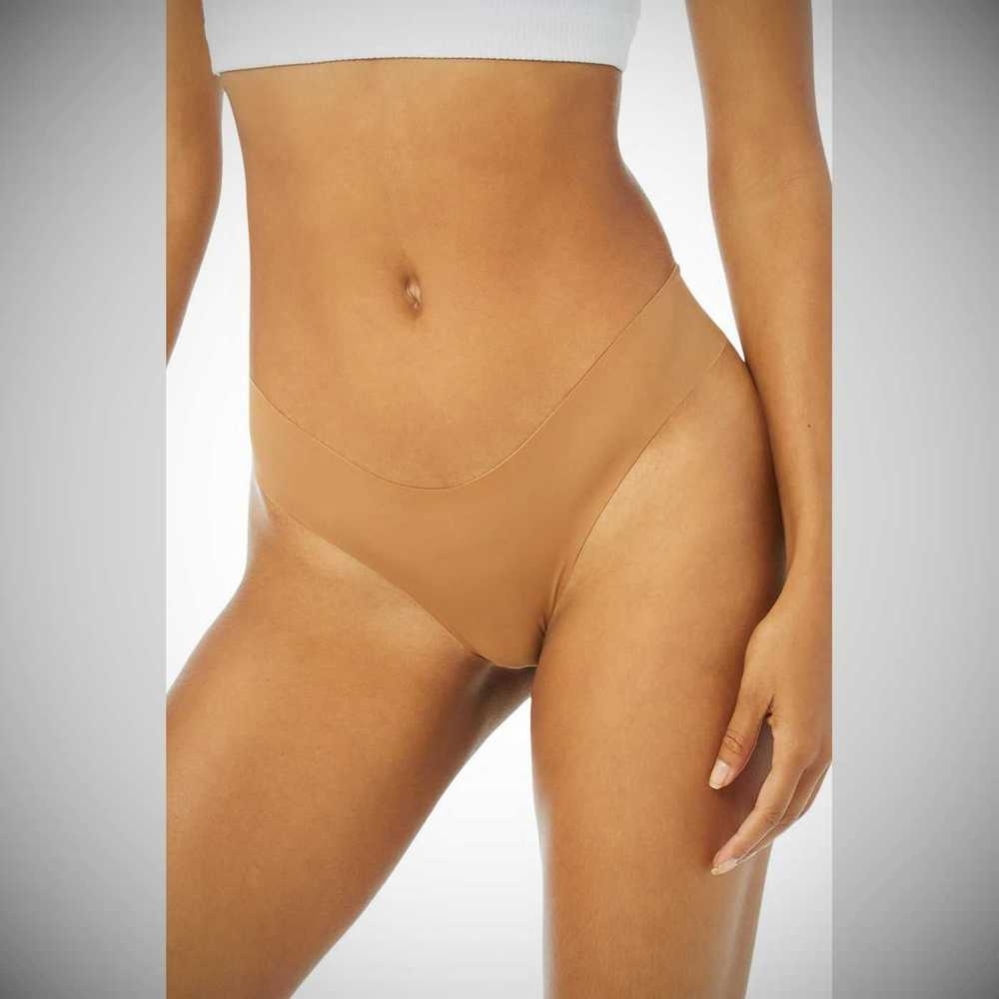 Ropa Interior Alo Yoga Airbrush Invisible Cheeky Mujer Sand | MX-81DXVH