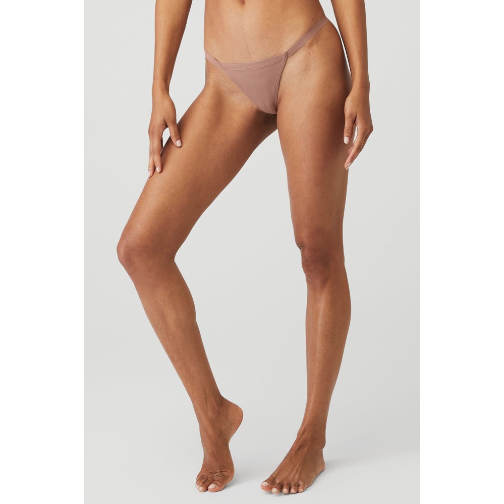 Ropa Interior Alo Yoga Airbrush Invisible String Tanga Mujer Smoky Quartz | MX-91SOXW