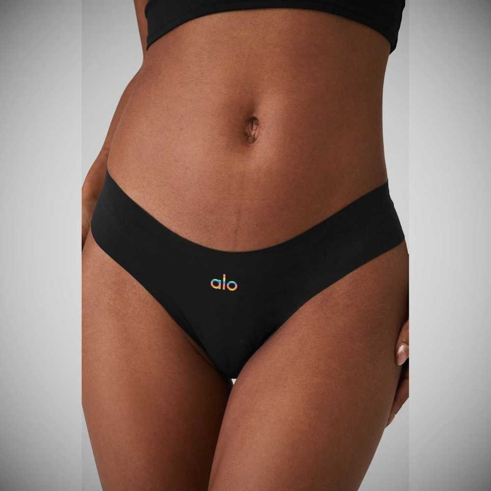 Ropa Interior Alo Yoga Pride Airbrush Invisible Cheeky Mujer Negros | MX-02TQBW