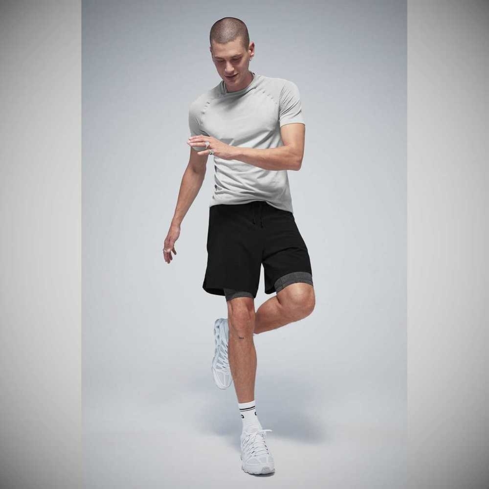 Short Sleeve Alo Yoga Amplify Seamless Tee Hombre Grises | MX-67KNHD