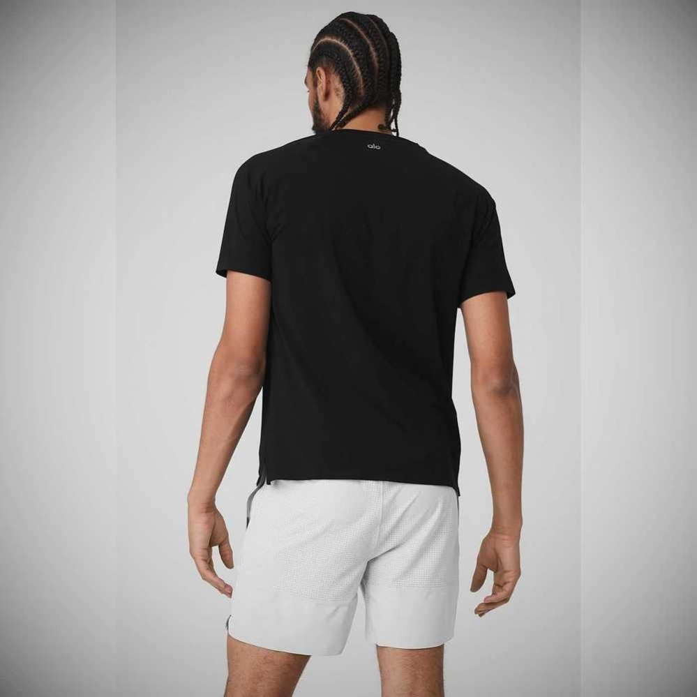 Short Sleeve Alo Yoga Idol Performance Tee Hombre Negros | MX-18WBHD