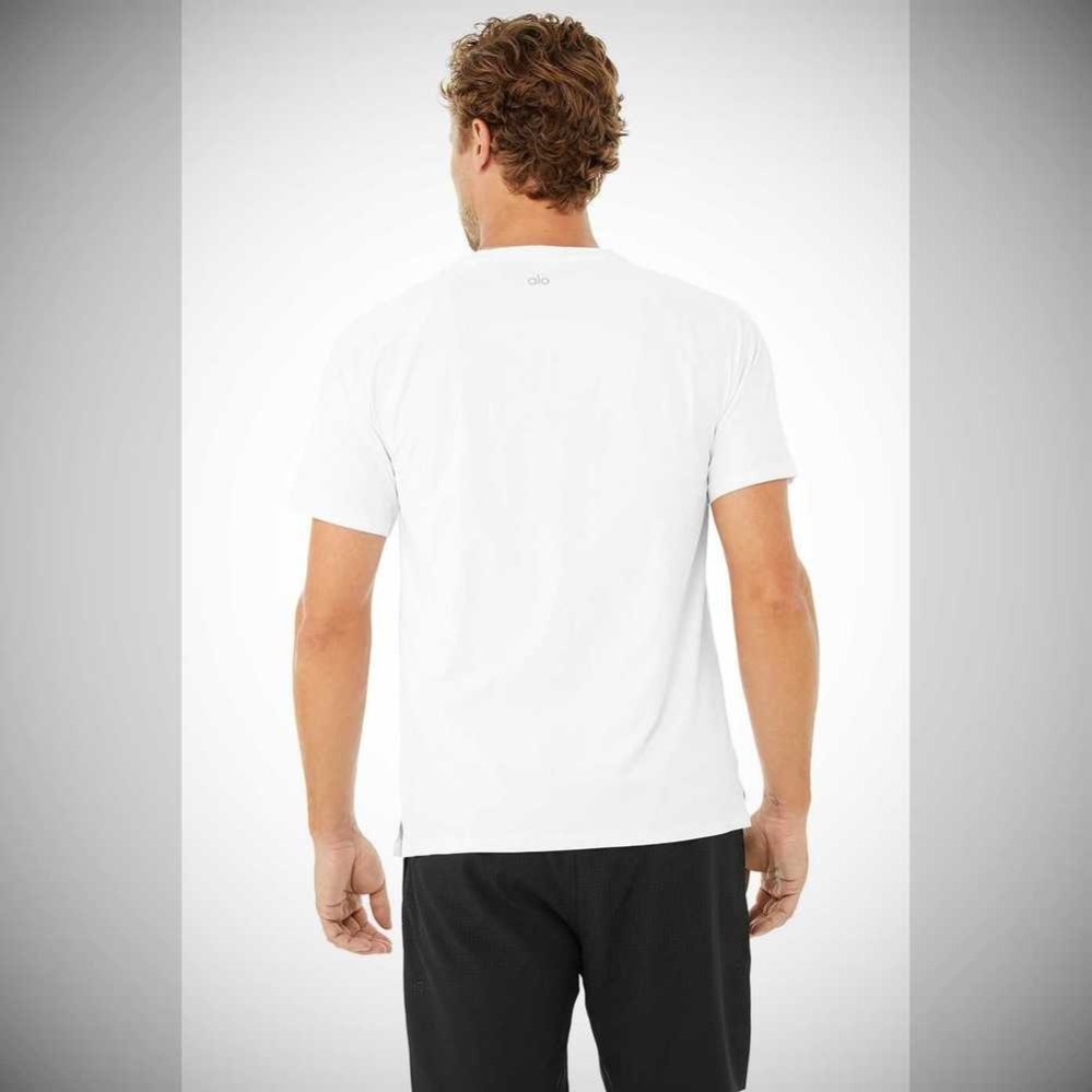 Short Sleeve Alo Yoga Idol Performance Tee Hombre Blancos | MX-61AYMW