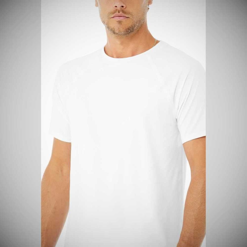 Short Sleeve Alo Yoga Idol Performance Tee Hombre Blancos | MX-61AYMW