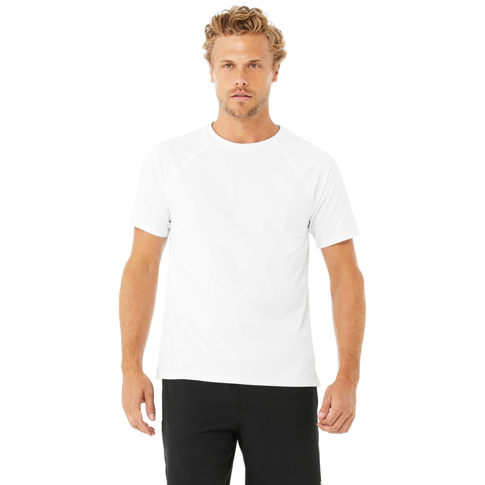 Short Sleeve Alo Yoga Idol Performance Tee Hombre Blancos | MX-61AYMW