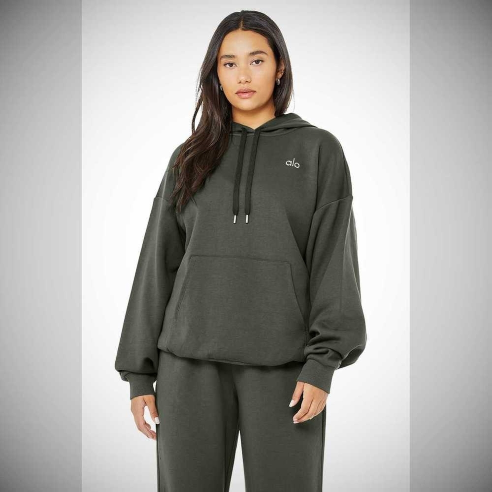 Sudadera Con Capucha Alo Yoga Accolade Mujer Verdes Oscuro | MX-06IJKN