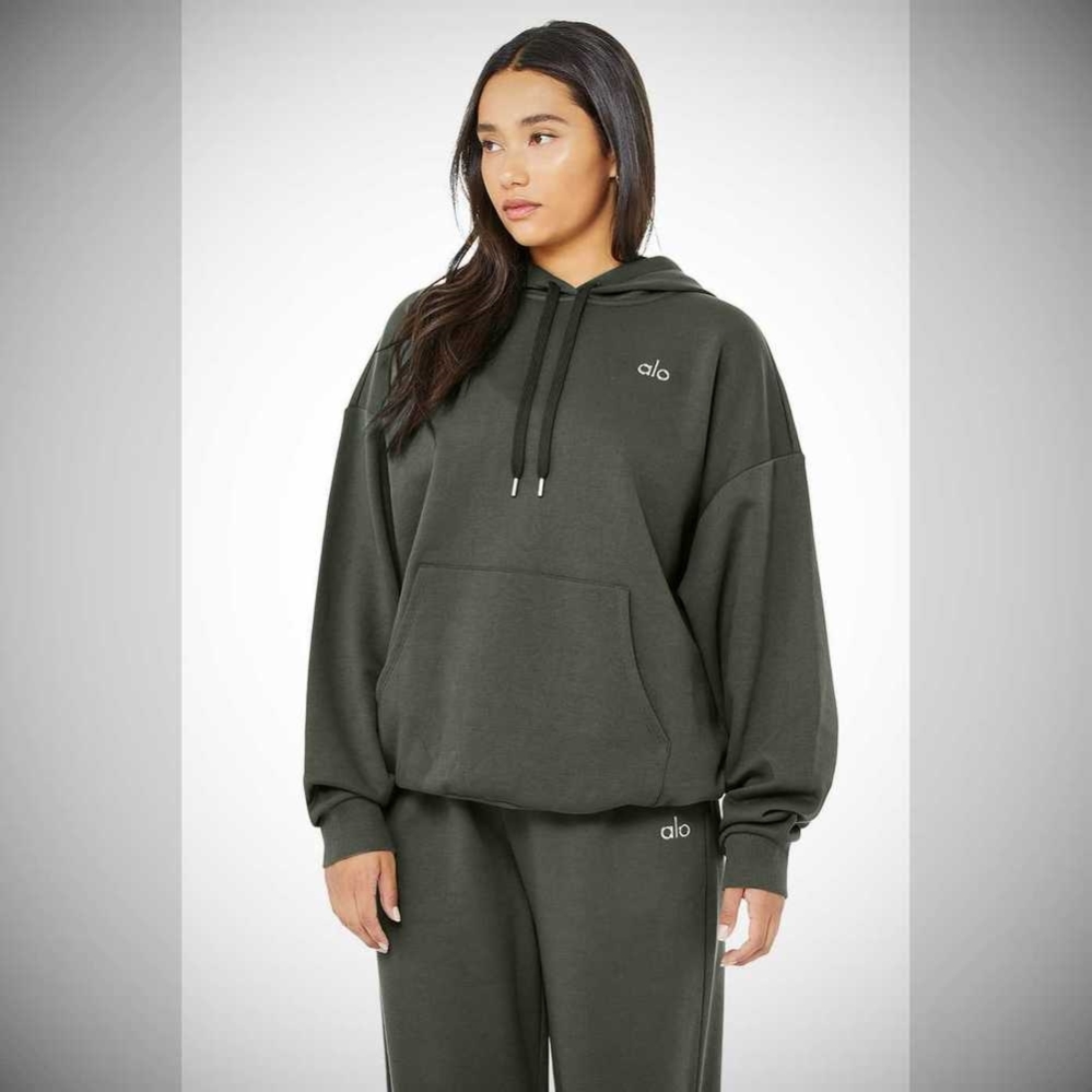 Sudadera Con Capucha Alo Yoga Accolade Mujer Verdes Oscuro | MX-06IJKN