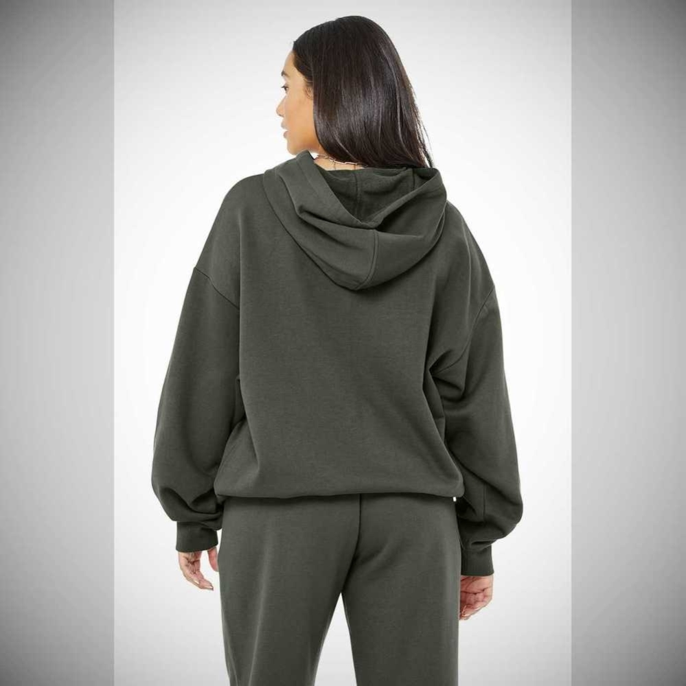 Sudadera Con Capucha Alo Yoga Accolade Mujer Verdes Oscuro | MX-06IJKN