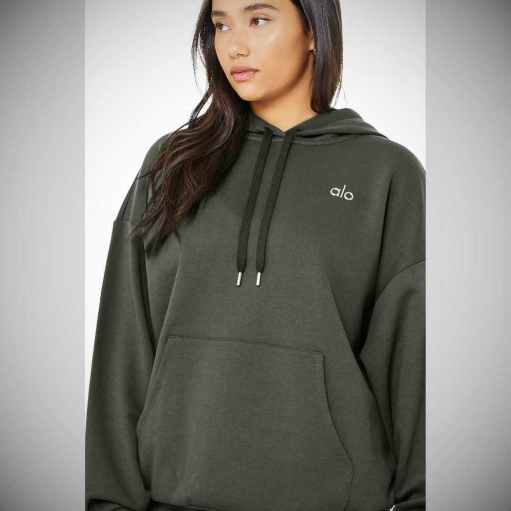 Sudadera Con Capucha Alo Yoga Accolade Mujer Verdes Oscuro | MX-06IJKN