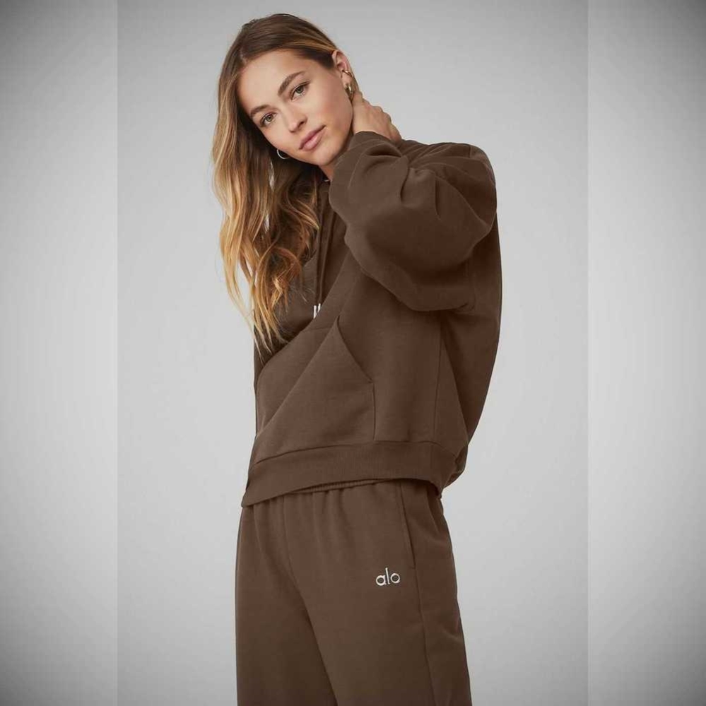 Sudadera Con Capucha Alo Yoga Accolade Mujer Cafes | MX-28HINQ