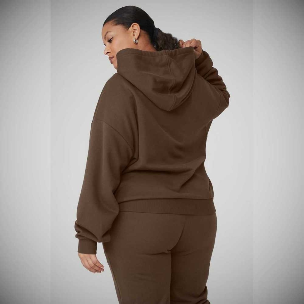 Sudadera Con Capucha Alo Yoga Accolade Mujer Cafes | MX-28HINQ