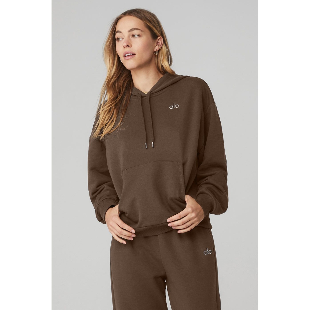 Sudadera Con Capucha Alo Yoga Accolade Mujer Cafes | MX-28HINQ