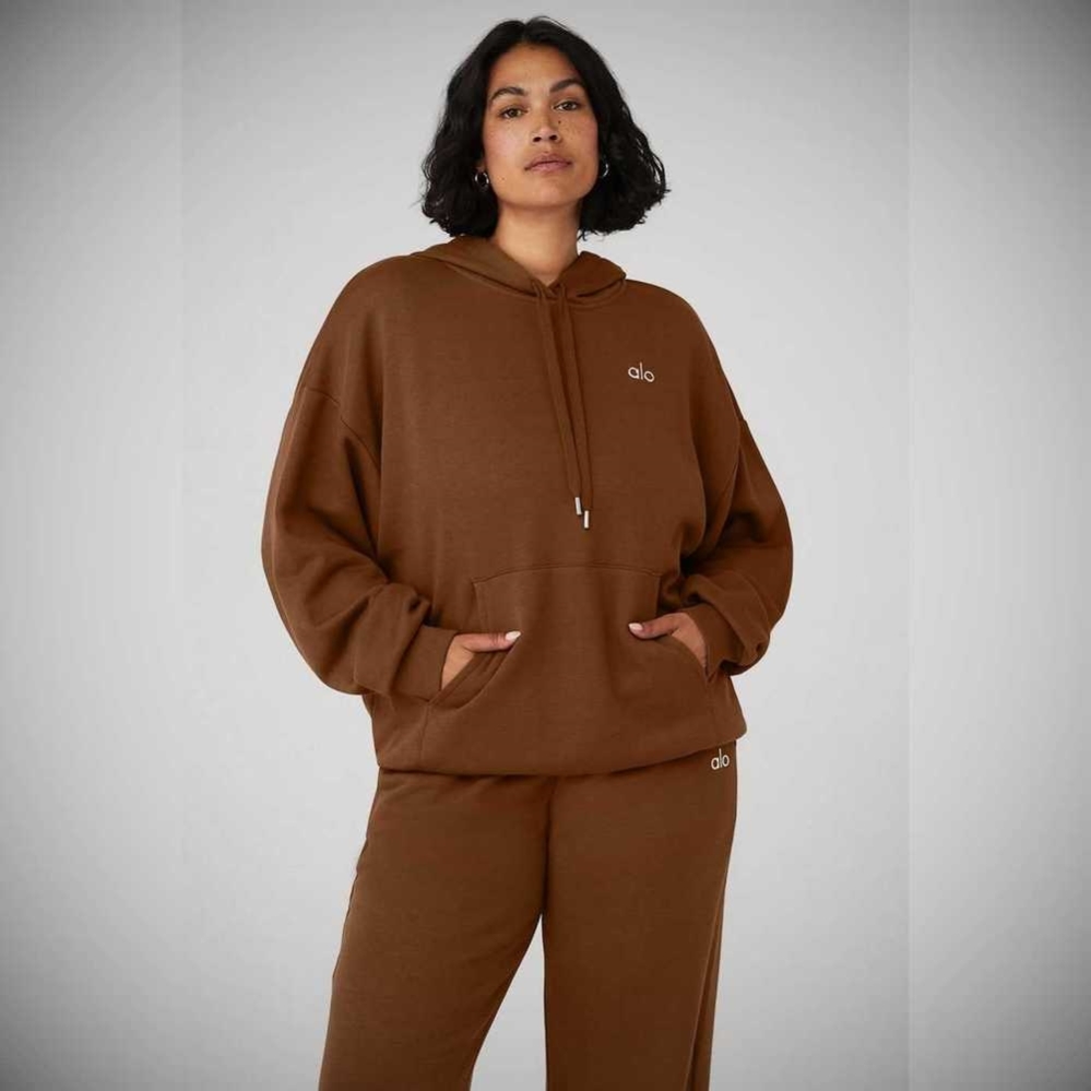 Sudadera Con Capucha Alo Yoga Accolade Mujer Marrom | MX-34IRDN