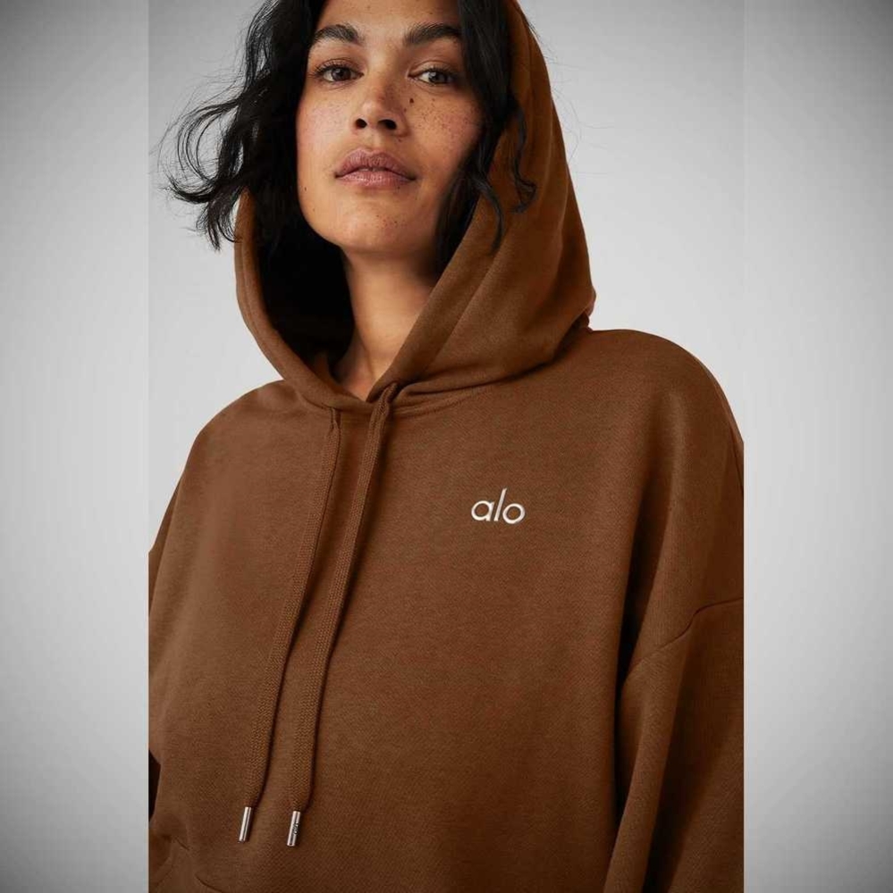 Sudadera Con Capucha Alo Yoga Accolade Mujer Marrom | MX-34IRDN