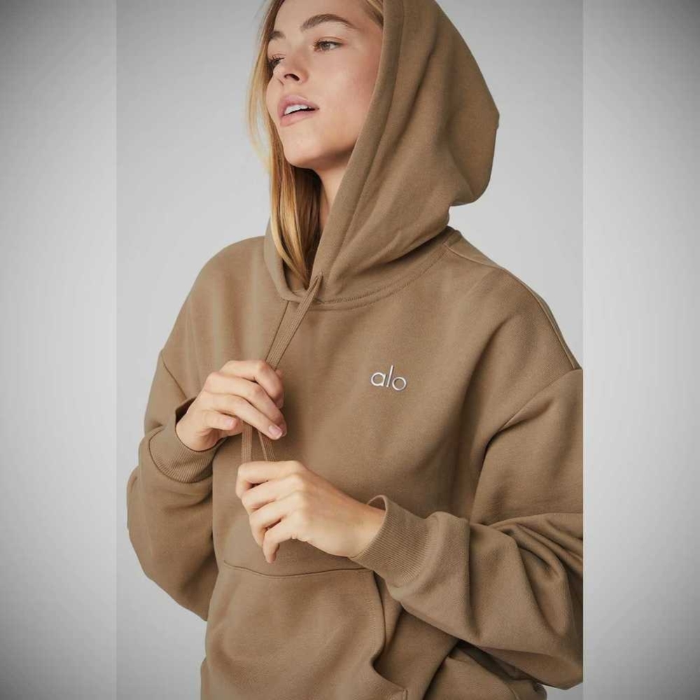 Sudadera Con Capucha Alo Yoga Accolade Mujer Marrom | MX-40EMSL