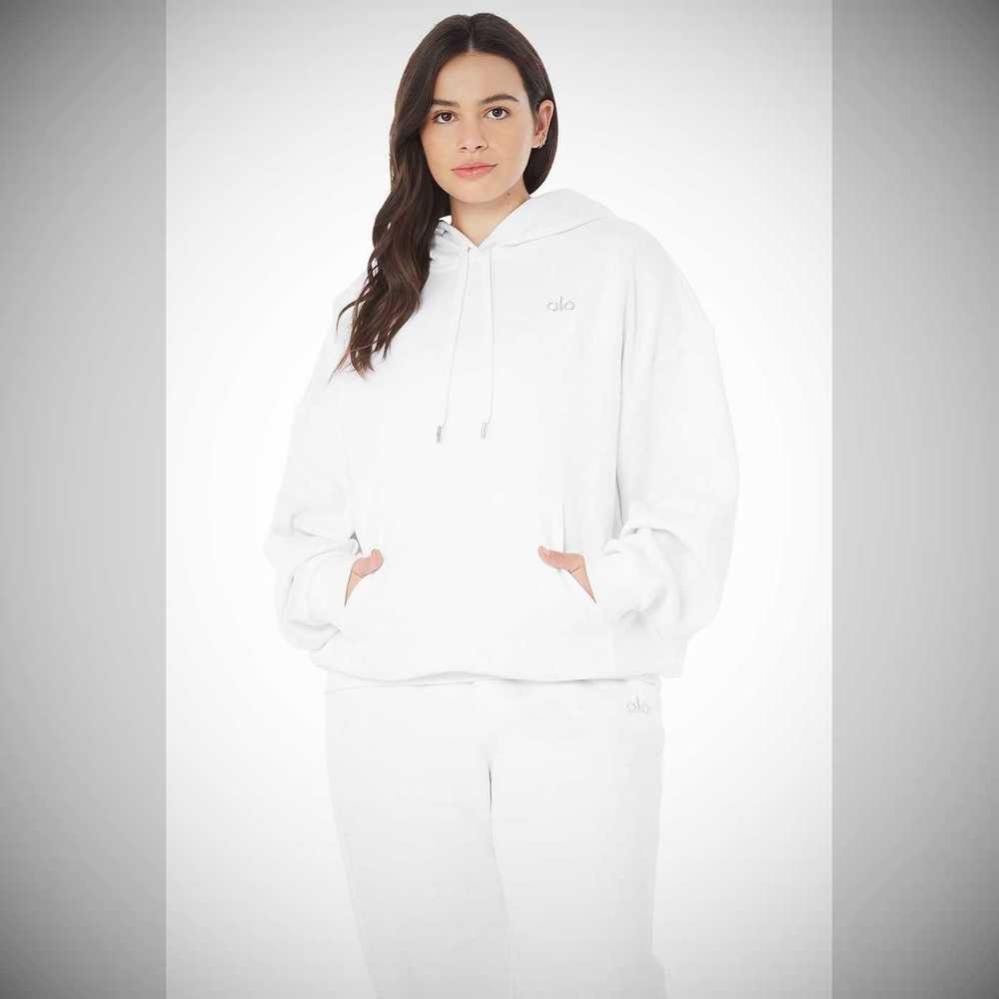 Sudadera Con Capucha Alo Yoga Accolade Mujer Blancos | MX-86EQRV