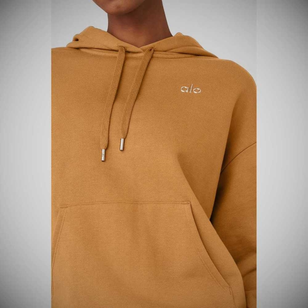 Sudadera Con Capucha Alo Yoga Accolade Mujer Toffee | MX-87ZJCS