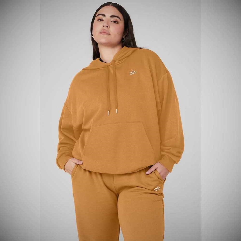 Sudadera Con Capucha Alo Yoga Accolade Mujer Toffee | MX-87ZJCS