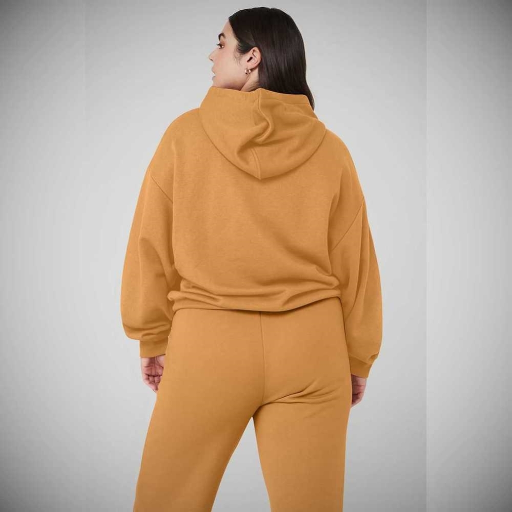 Sudadera Con Capucha Alo Yoga Accolade Mujer Toffee | MX-87ZJCS