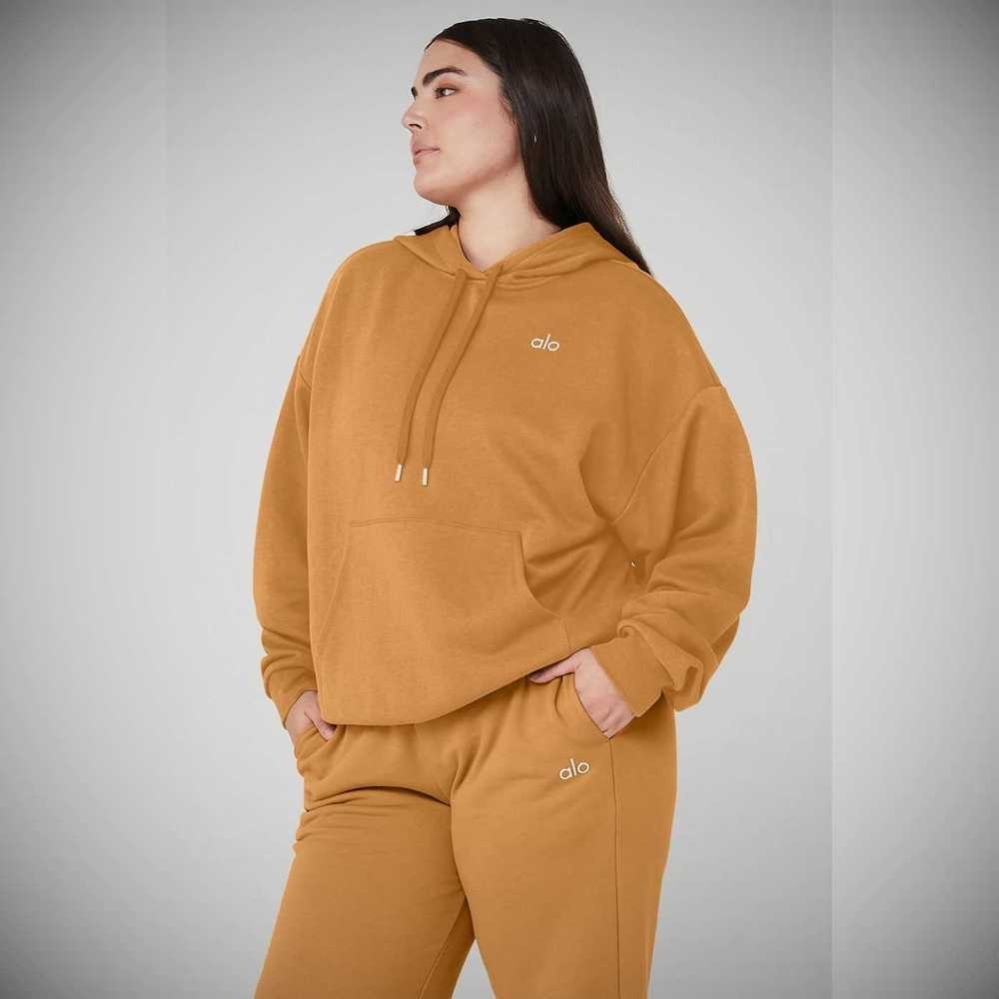 Sudadera Con Capucha Alo Yoga Accolade Mujer Toffee | MX-87ZJCS