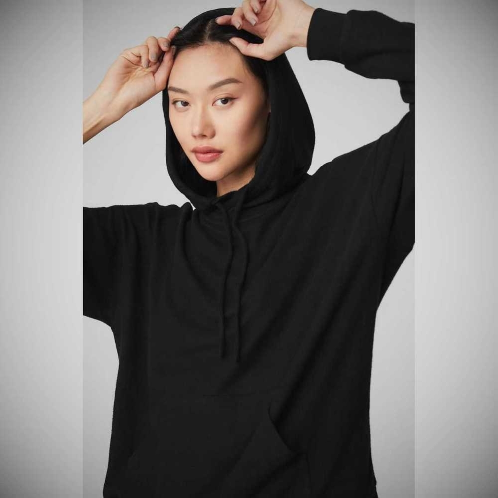 Sudadera Con Capucha Alo Yoga Alolux Cozy Mujer Negros | MX-54NGLM