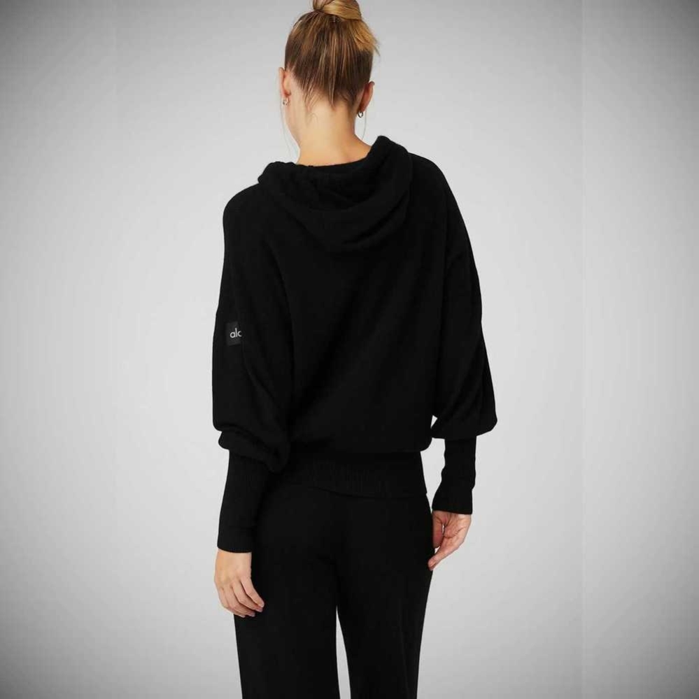 Sudadera Con Capucha Alo Yoga Cashmere Jet Set Mujer Negros | MX-16OPEL