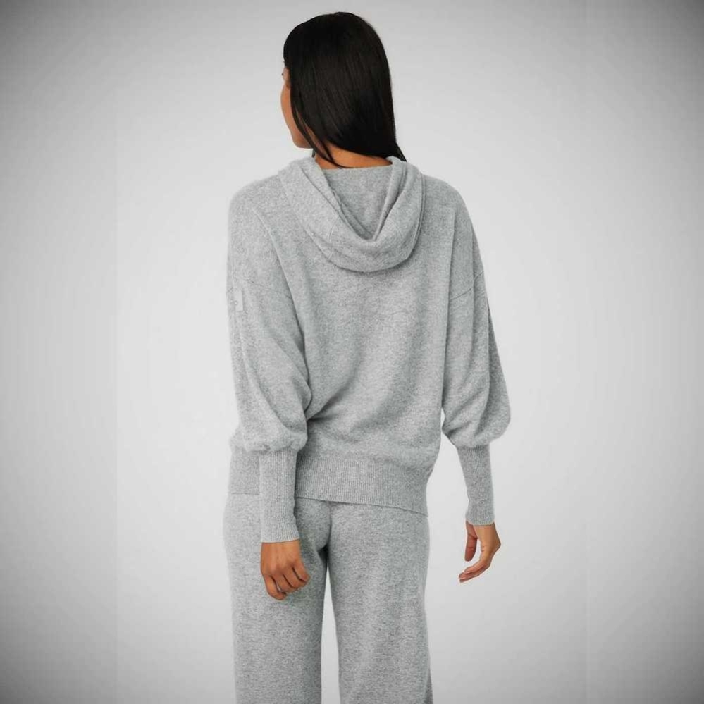 Sudadera Con Capucha Alo Yoga Cashmere Jet Set Mujer Grises | MX-31QIYM