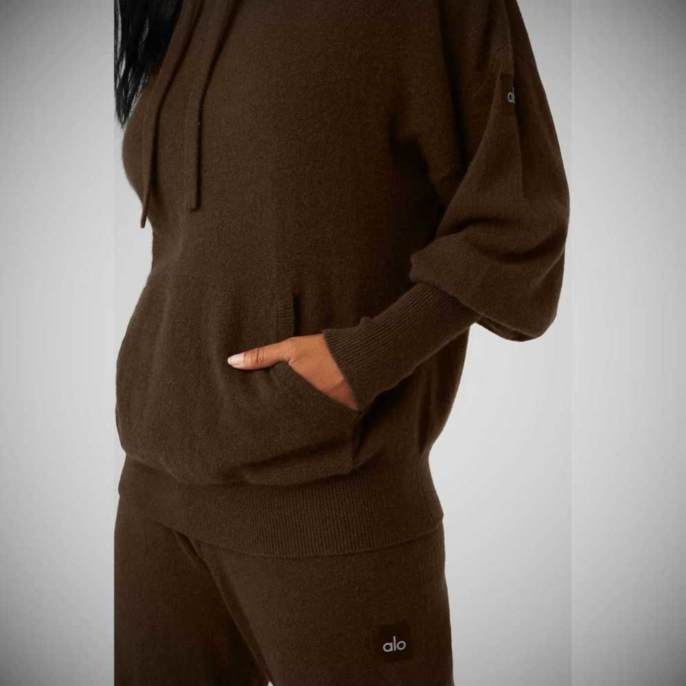 Sudadera Con Capucha Alo Yoga Cashmere Jet Set Mujer Cafes | MX-65DISL