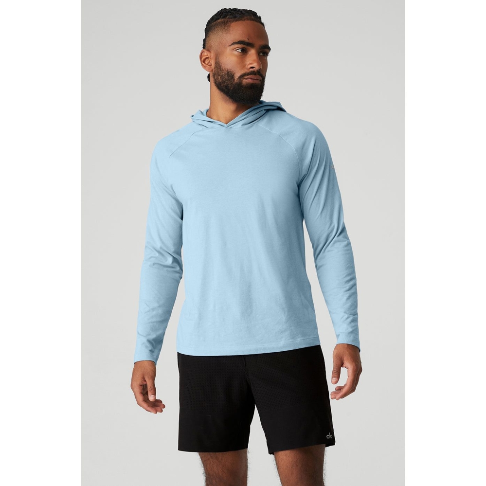 Sudadera Con Capucha Alo Yoga Core Encapuchado Runner Hombre Azules | MX-39QTEM