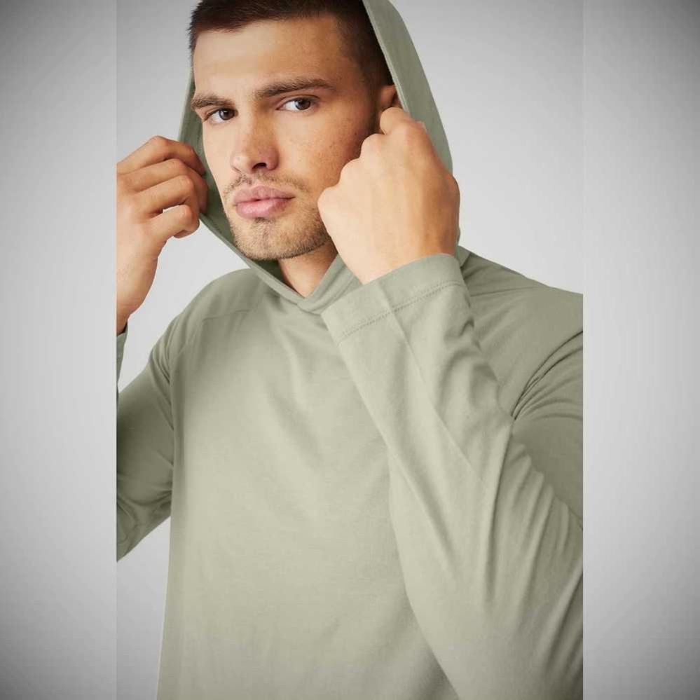 Sudadera Con Capucha Alo Yoga Core Encapuchado Runner Hombre Grises | MX-76WRKG