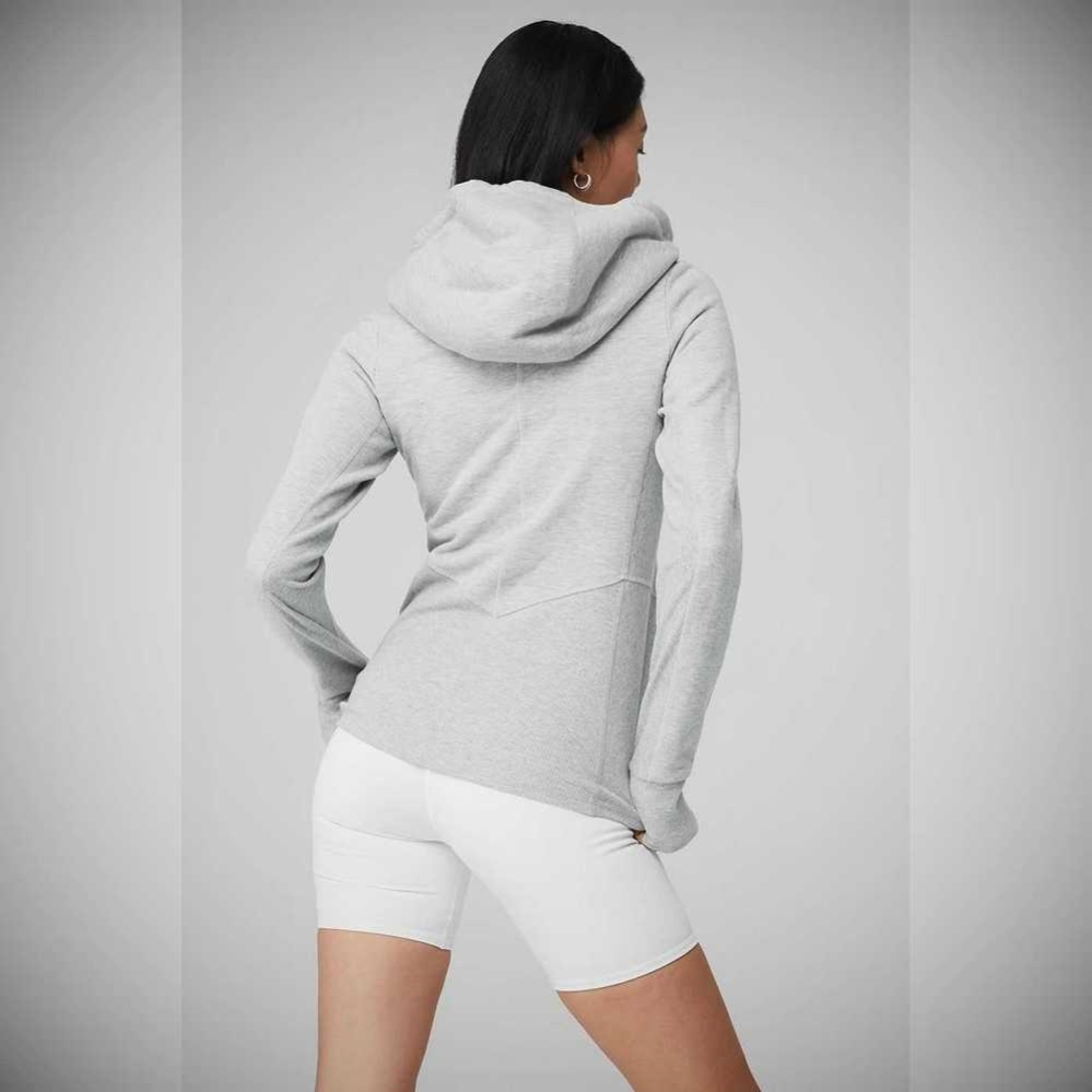 Sudadera Con Capucha Alo Yoga Foundation Zip Mujer Grises | MX-06MCUV