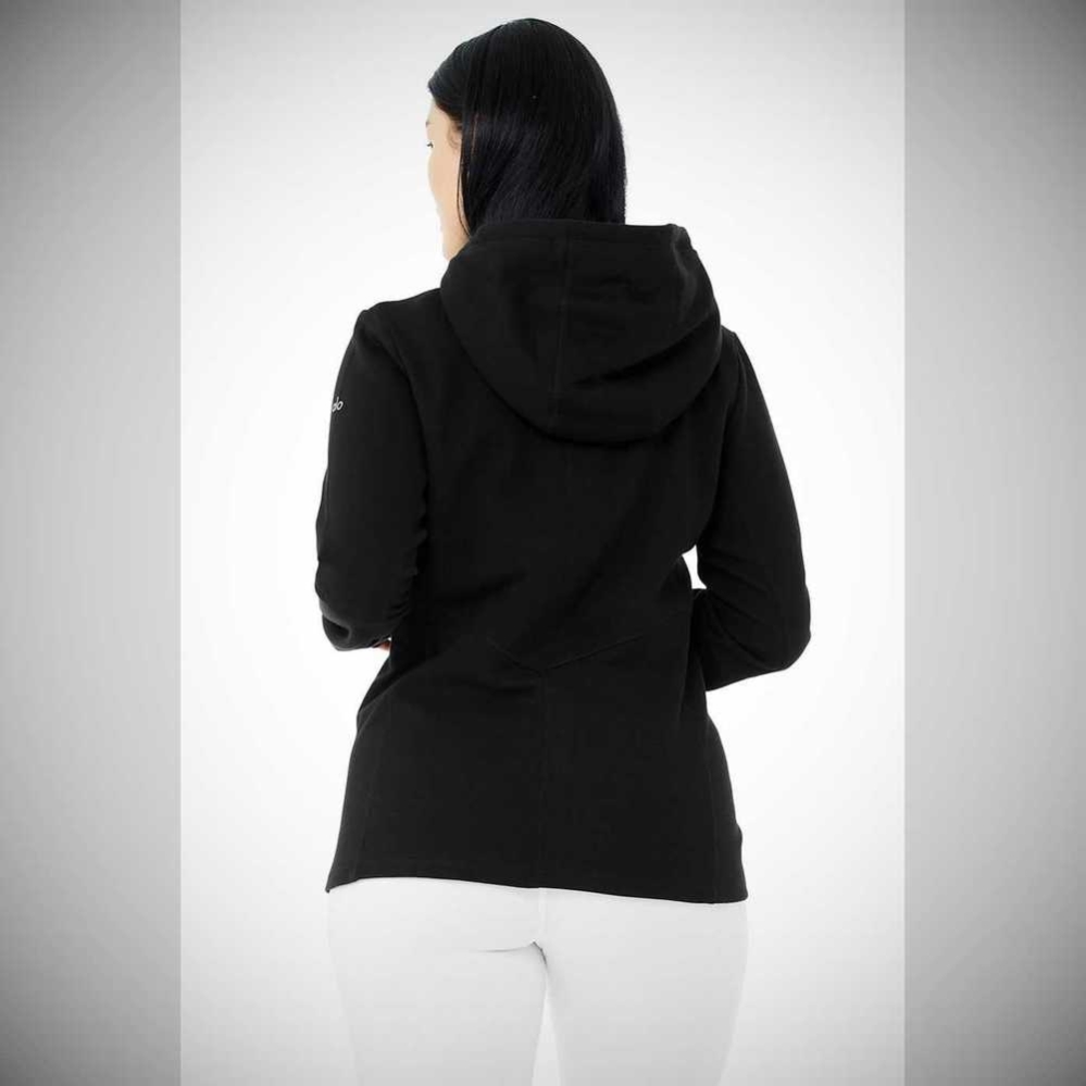 Sudadera Con Capucha Alo Yoga Foundation Zip Mujer Negros | MX-46OJHP