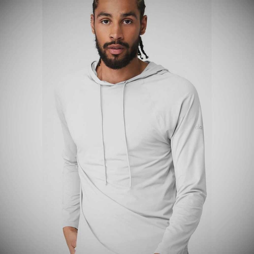 Sudadera Con Capucha Alo Yoga Idol Encapuchado Runner Hombre Titanium | MX-03JRSH